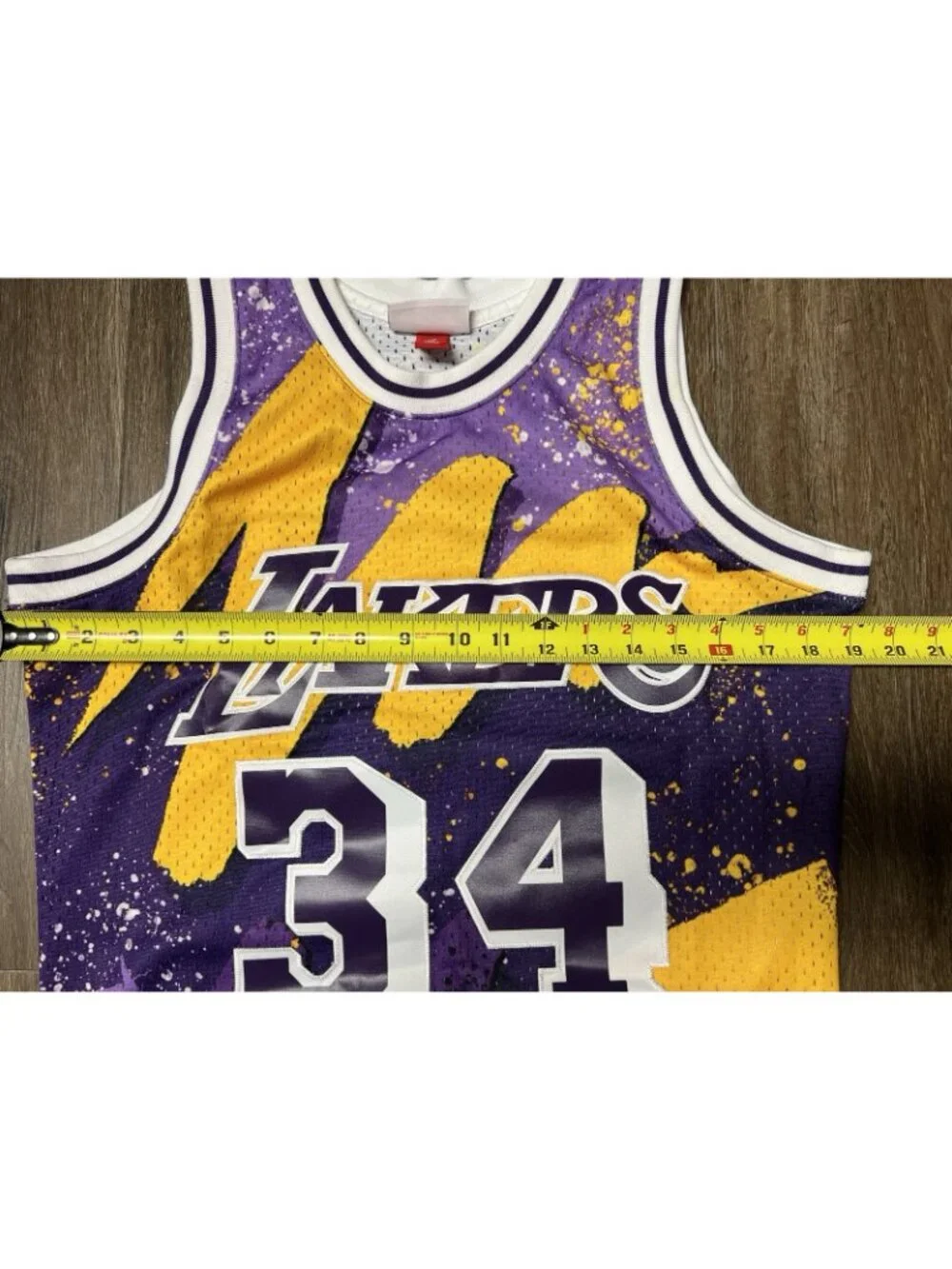 M&N LA Lakes Shaquille O'Neil Shaq Hyper Hoops Swingman Jersey And Shorts Set(S)